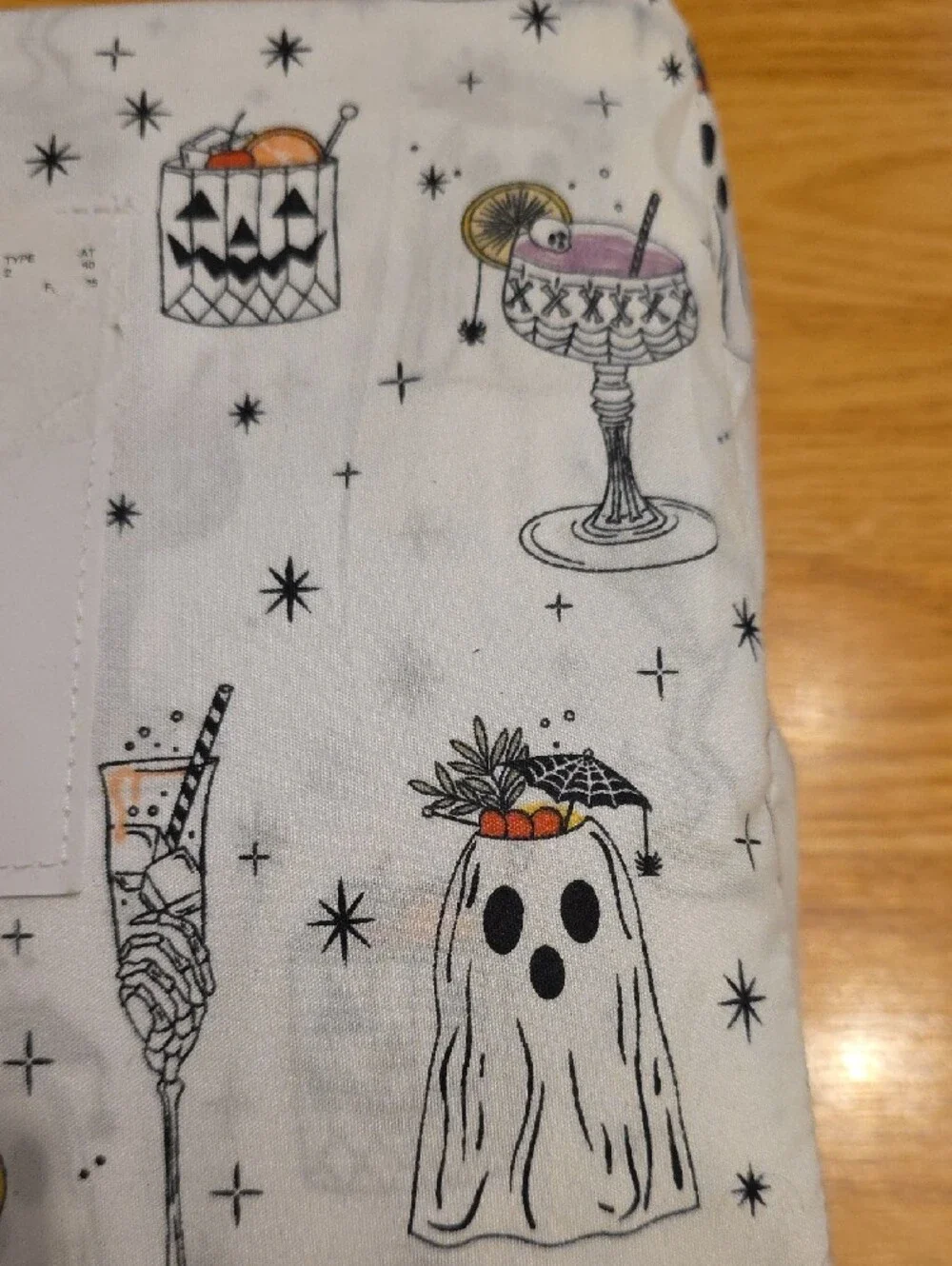 London Kaye Queen Sheet with Ghost Cocktail Print